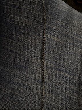 Black Stone Chain Anklet - Women's Jeans Accessory